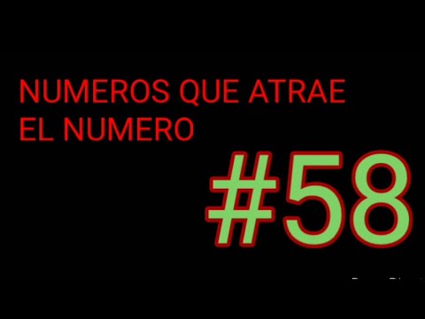 QUE NÚMEROS JUGAR CUANDO SALE EL 58, NÚMEROS QUE ATRAEN OTROS NUMEROS ( LA PATRONA )