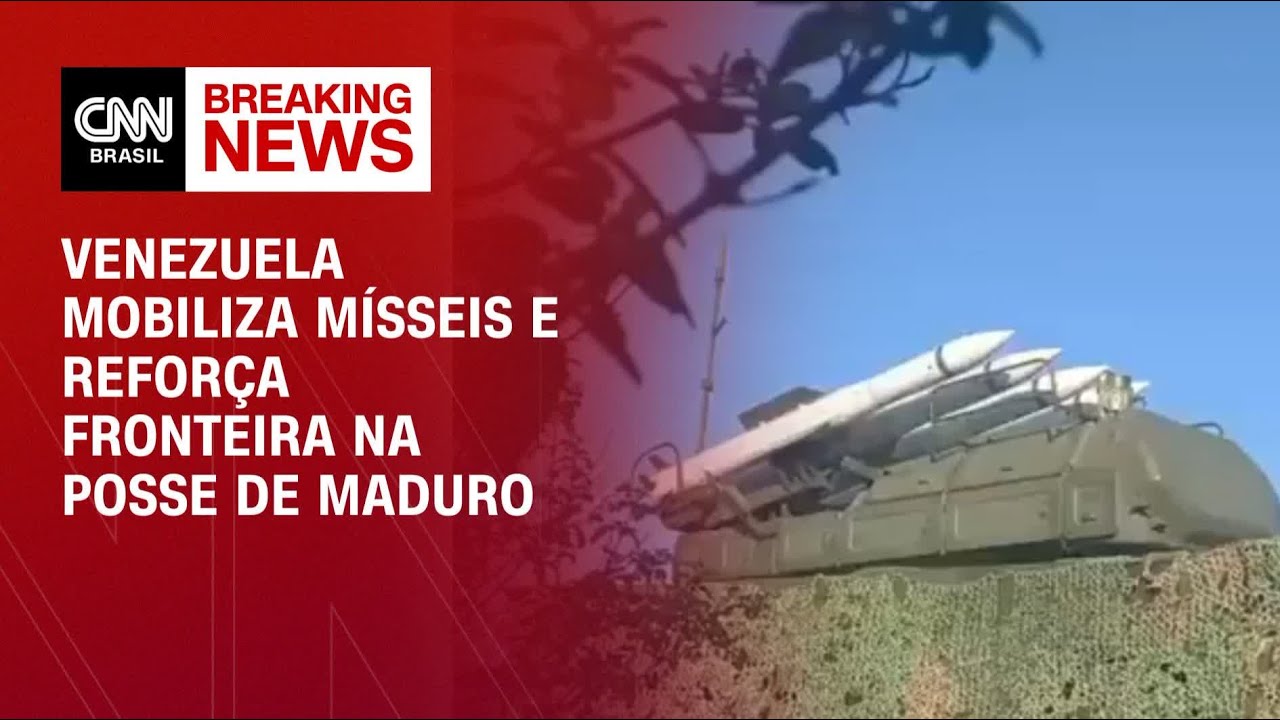Venezuela mobiliza mísseis e reforça fronteira na posse de Maduro | BASTIDORES CNN