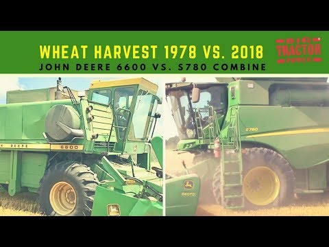 Wheat Harvest 2018: John Deere S780 & John Deere 6600 Combines Video