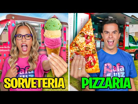 QUEM FIZER A MELHOR LOJA NA MANSÃO VENCE! - PIZZARIA VS SORVETERIA!