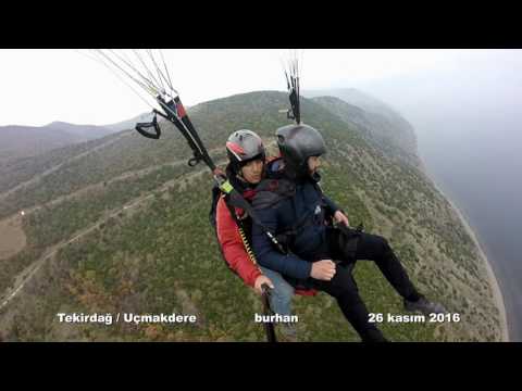 tekirdağ yamaç paraşütü uçuşları burhan  26 kasım 2016