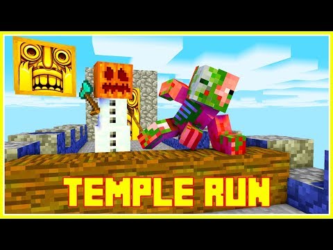 Monster School : TEMPLE RUN CHALLENGE - Minecraft Animation