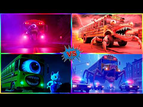 Monster School Bus vs Coffin Dance | Unexpected Ending#coffindance#scholbus#meme#viral#funny