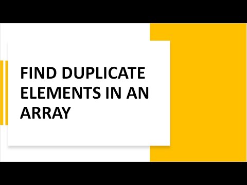 Duplicate Elements In An Array Find Duplicate Values Coding Questions On Array In Java Coding