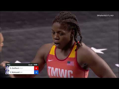 76 Kg Round 1 - Dymond Guilford, USOPTC /  Vs Yelena Makoyed, Cardinal Wrestling Club  -  TMWC