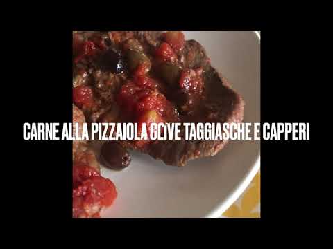 Carne alla pizzaiola con olive taggiasche e capperi