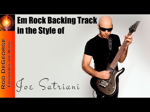 Joe Satriani Style Rock Backing Track in Em (Mr  E  Train by Rod DeGeorge)