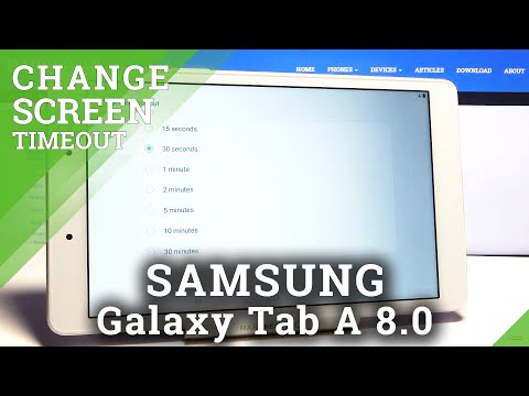 How to Manage Screen Timeout in SAMSUNG Galaxy Tab A 8.0 – Display Sleep Time