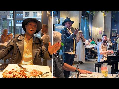 AMAZING Tenor joins me in Restaurant singing Godfather Theme 😍