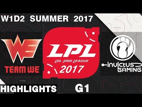 WE vs IG | Game 1 | HIGHLIGHTS | LPL SUMMER 2017 | Team WE vs Invictus Gaming