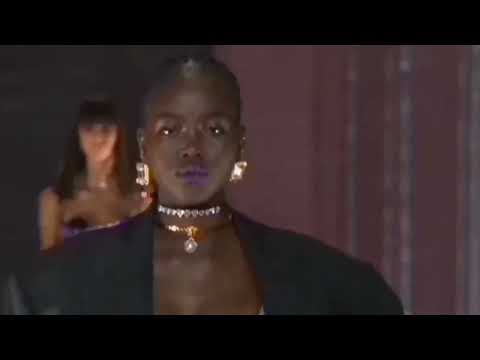 Adut Akech for Versace FW 2022 2023 Milan Fashion Week february 25 2022