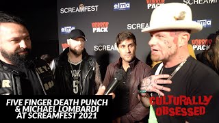 Five Finger Death Punch & Michael Lombardi at Opening Night of Screamfest LA 2021 video