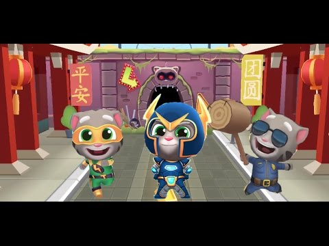 Talking Tom Gold Run in China ✔ New! 2017 China Update Super Tom vs Hyper Tom vs Agent Tom