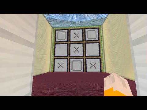 Minecraft Xbox - Working Naughts & Crosses Game (Tic Tac Toe) Video