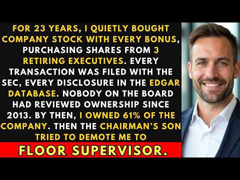 I Bought Company Stock For 23 Years Without Anyone Noticing — Then The Board Chair's Son Demoted Me