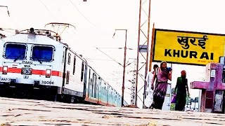 preview picture of video 'HUMSAFAR Train : ITARSI WAP-7 In Action , Hbj - Src Humsafar Express Skips Khurai Railway Station'