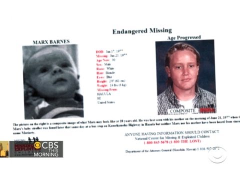 CBS This Morning - Man finds himself on missing kids website