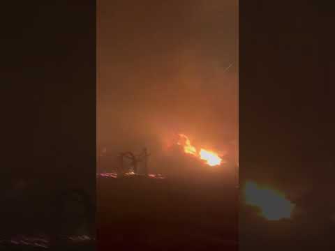 18.01.26 Vista del Incendio forestal en la localidad de Penco, Región del Bio Bio.