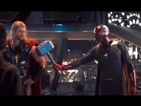 Avengers: Age of Ultron | Vision Lifts Thor's Hammer! | IMAX