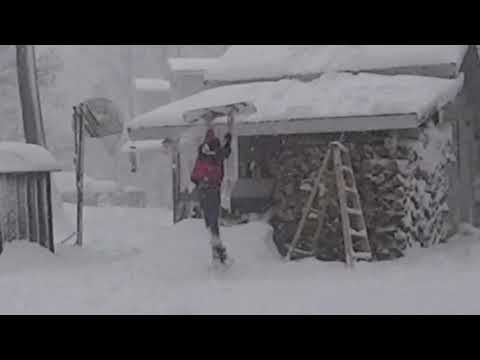 SNOWBOARDING OFF ROOF