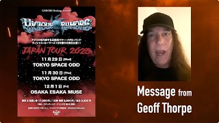 ヴィシャス・ルーマーズ2023来日直前! ジェフ・ソープからファンへメッセージ!
