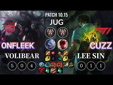 SB OnFleek Volibear vs T1 Cuzz Lee Sin Jungle - KR Patch 10.15