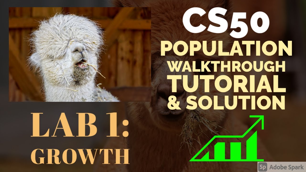 CS50 population walkthrough tutorial & solution (Week 1 lab 1)