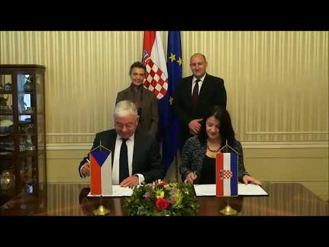 Potpisivanje Ugovora između Min. vanjskih poslova Češke Republike i Saveza Čeha u RH (7.11.2017.)