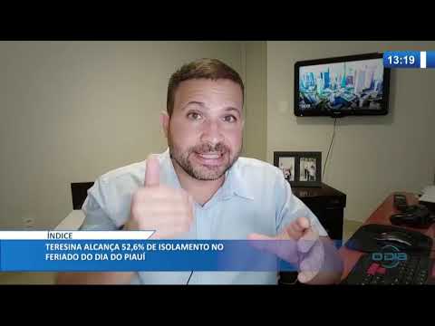 Teresina alcança 52,6% de isolamento no feriado do Dia do PiauiÌ (18 05 20)