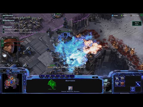 StarCraft 2 Three Races Co-op Campaign: Wing of Liberty Mission 7 - Outbreak
