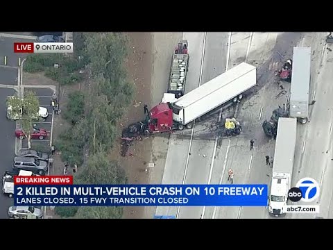 2 killed after 4 semitrucks, multiple passenger vehicles crash