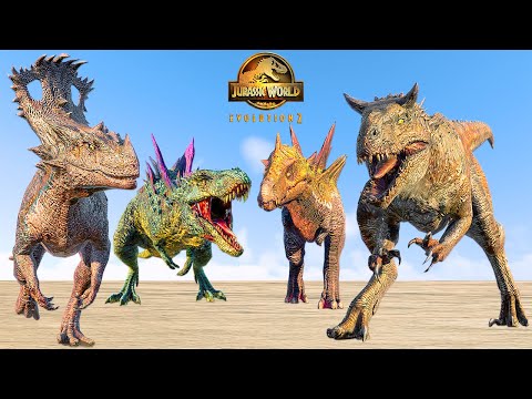 JWA Port, Indotaurus, Allosinosaurus, Diorajasaur, Mortem Rex 🦖 Jurassic World Evolution 2 Animation