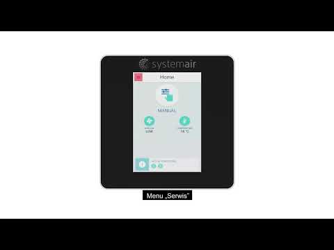 Systemair SAVE | Dotykowy panel sterowania HMI: Zintegrowana nagrzewnica włączona/wyłączona - zdjęcie