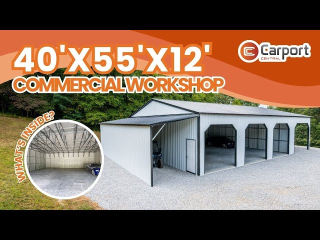40’ x 55’ x 12’ Metal Workshop