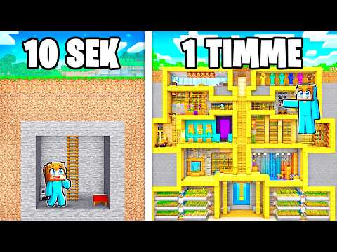 10 Sekunder VS 1 Timme Modern Hemlig Bas Tävling I Minecraft!