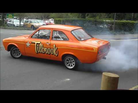 MK1 Ford Escort Cosworth turbo donuts and rolling burnout at Box Hill