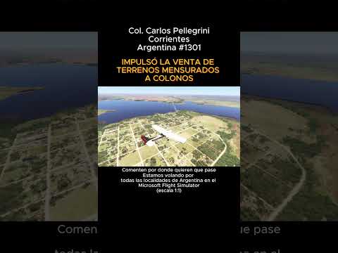 Colonia Carlos Pellegrini, Corrientes desde el Microsoft Flight Simulator #coloniacarlospellegrini