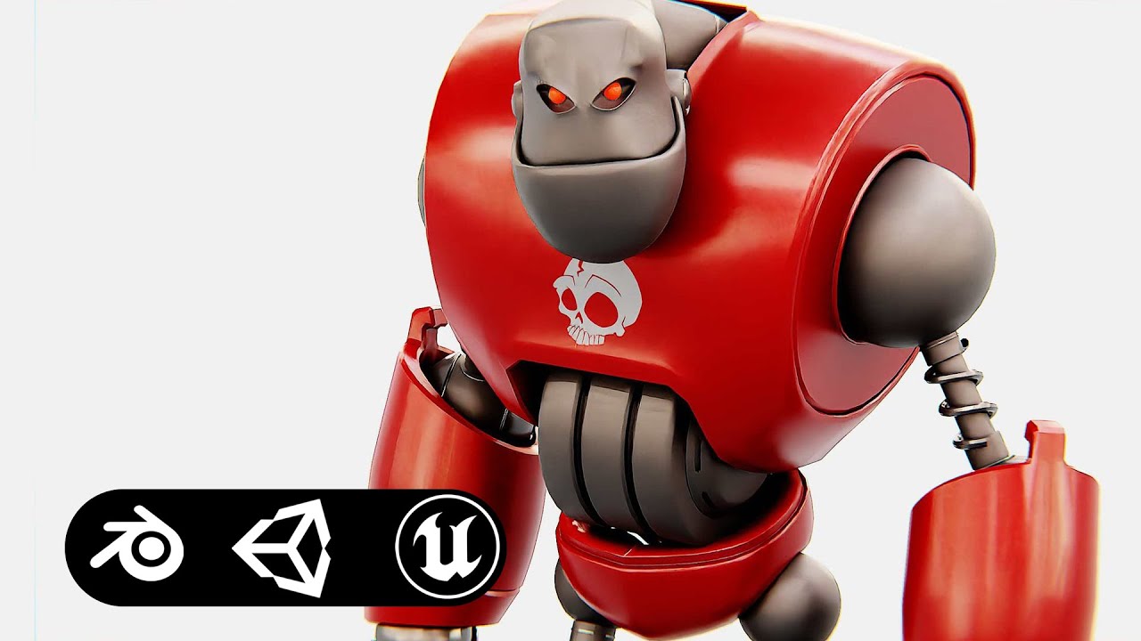 Crazy Frog Robot Auto-Rig Pro Rigged For Mixamo Unreal Engine Unity 3D Model