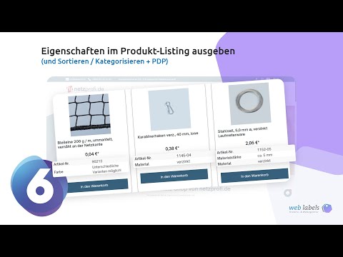 Shopware 6 Plugin: Eigenschaften im Produkt-Listing ausgeben und Sortieren / Kategorisieren + PDP