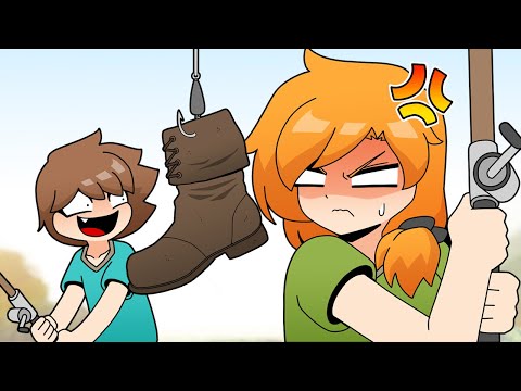 낚시로 얻은것 - What you get from Fishing | Minecraft anime