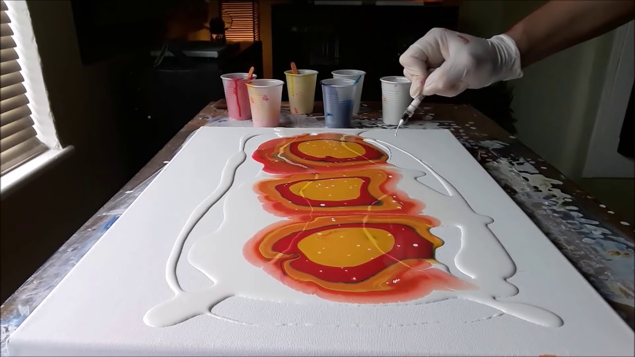 painting tutorials acrylic fluid pouring experiment by paul startart