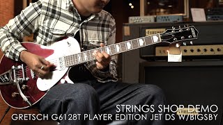 Video thumbnail for STRINGS SHOP DEMO : GRETSCH G6128T PLAYER EDITION JET DS WITH BIGSBY by Strings Shop