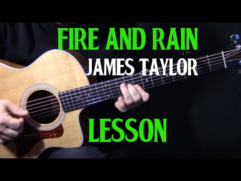 how to play "Fire and Rain" on guitar by James Taylor | acoustic guitar lesson tutorial