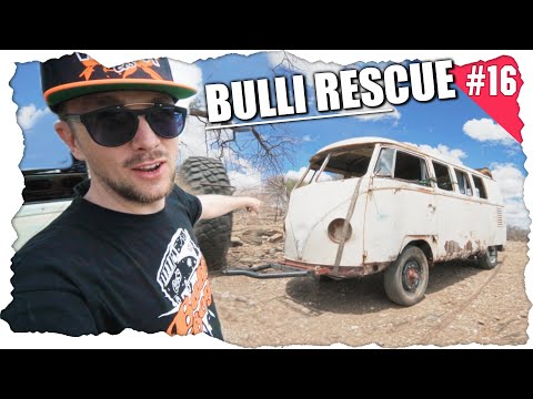 Alter VW Bus Wüsten Rettung in Namibia (Afrika) "Bolzen"