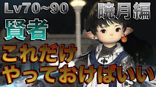 FF14 賢者【暁月編Lv70~90】これだけやっておけばいい簡単スキル回し
