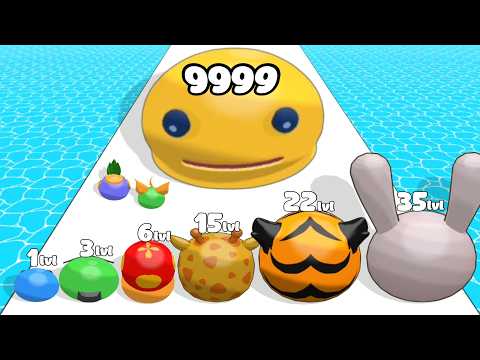 SLIME RUN EVOLUTION - New Satisfying ASMR Gameplay (Merge Slime, Level Up) Big Update