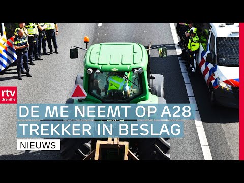 De ME neemt een trekker in beslag op de A28 bij Staphorst | RTV Drenthe
