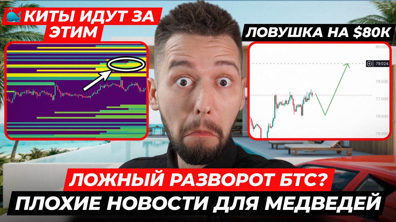 🚨BTC: КИТЫ НАС ДУРЯТ! Идем на ЛОЖНЫЙ РАЗВОРОТ?