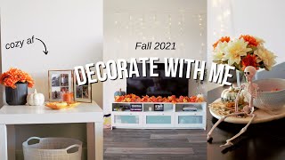 FALL DECORATE WITH ME: BUDGET FALL DECOR | FALL 2021 APARTMENT TOUR