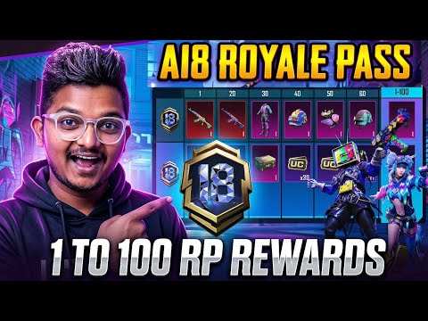 FINALLY 😍 A18 Royal Pass 1 To 100 RP Rewards | Next Ultimate Set + Mythic Forge